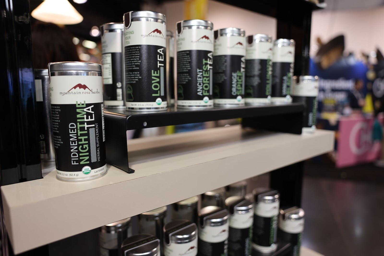 mountain rose herbs tea at expo west 2022 booth
