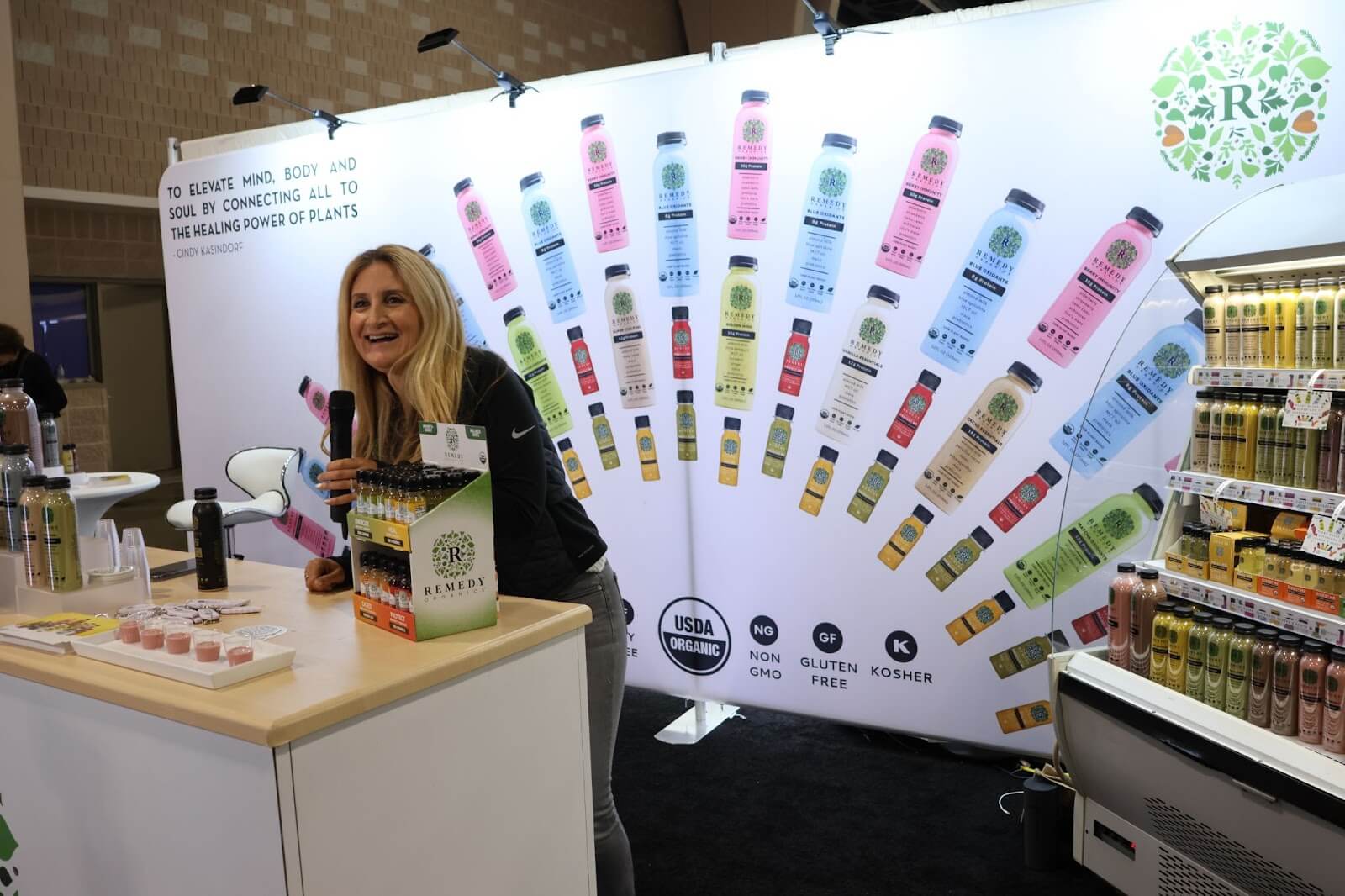 cindy kasindorf and remedy organics at expo east 2022