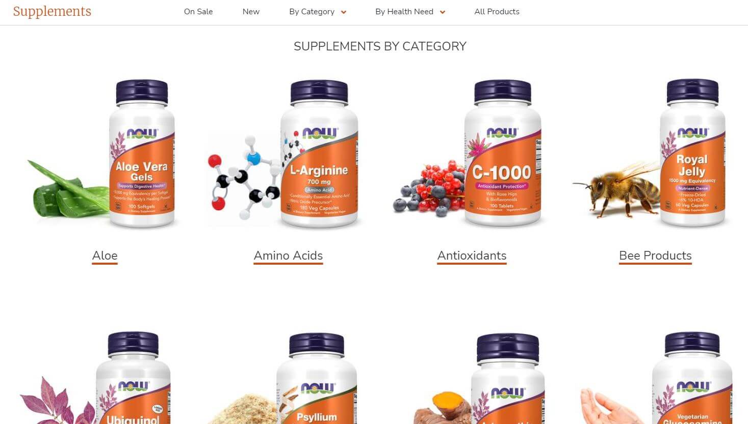 now foods shop menu