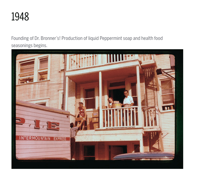1948 photo of dr bronner's