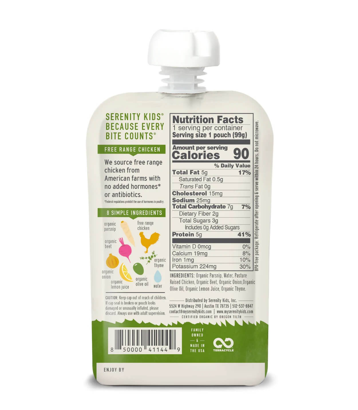 nutrition facts for chicken and thyme