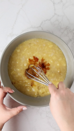 add vanilla, baking soda, salt, cinnamon