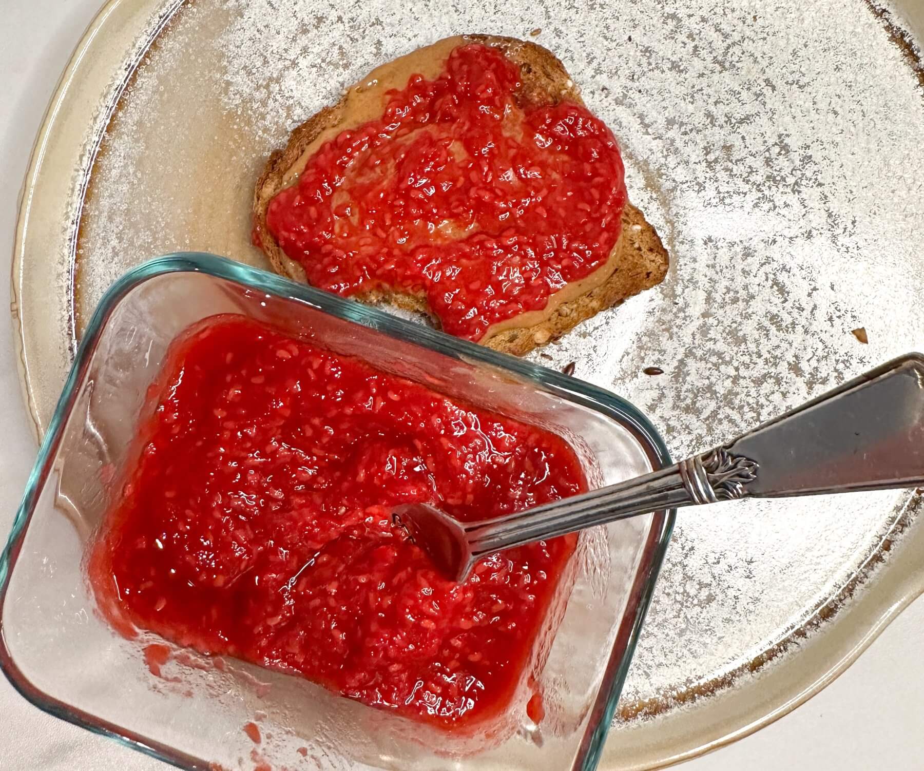 Raspberry Jam vegan breakfast