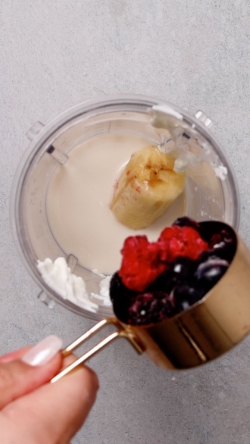 add frozen fruit