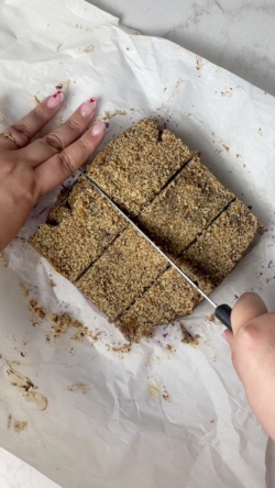 Let cool completely before cutting into rectangles or squares