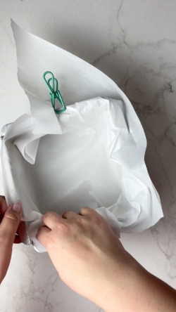 line a pan with parchment paper