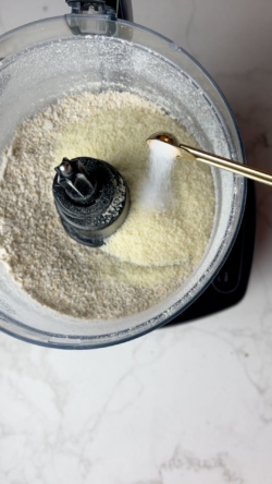add almond flour and salt