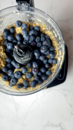 Add the blueberries and pulse