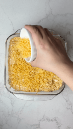 Top with remaining cheddar cheese