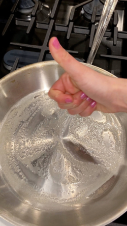 heat your pan and add butter once pan is hot