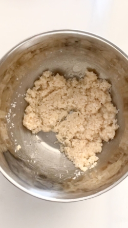Mix the coconut oil, honey, vanilla, and sea salt. Stir in the coconut from step one.