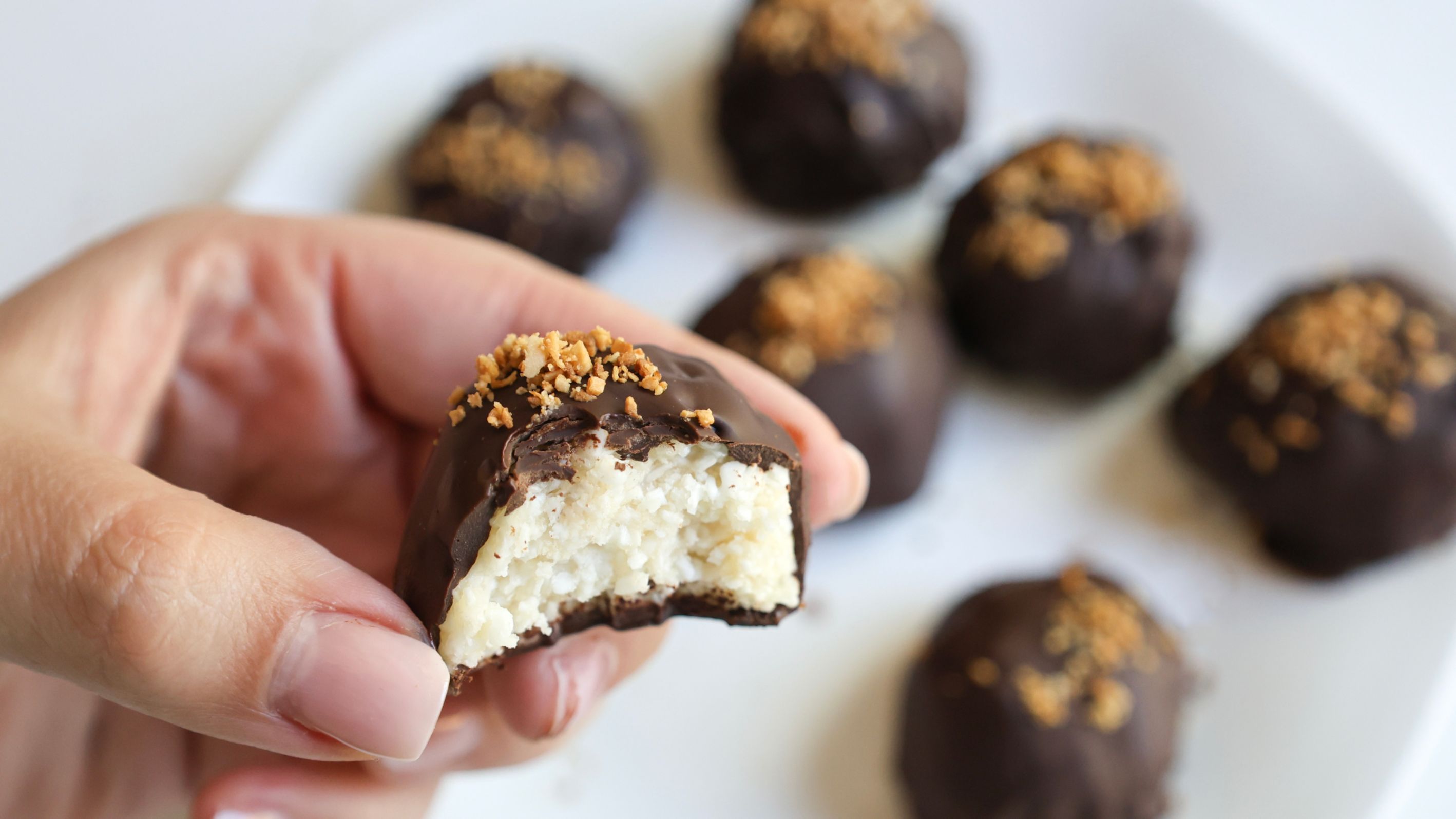 Dark Chocolate Coconut Bites