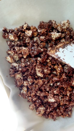 spread evenly on parchment paper