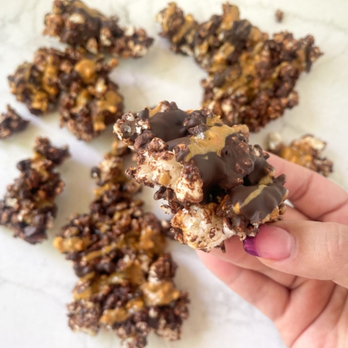 peanut butter chocolate rice cake