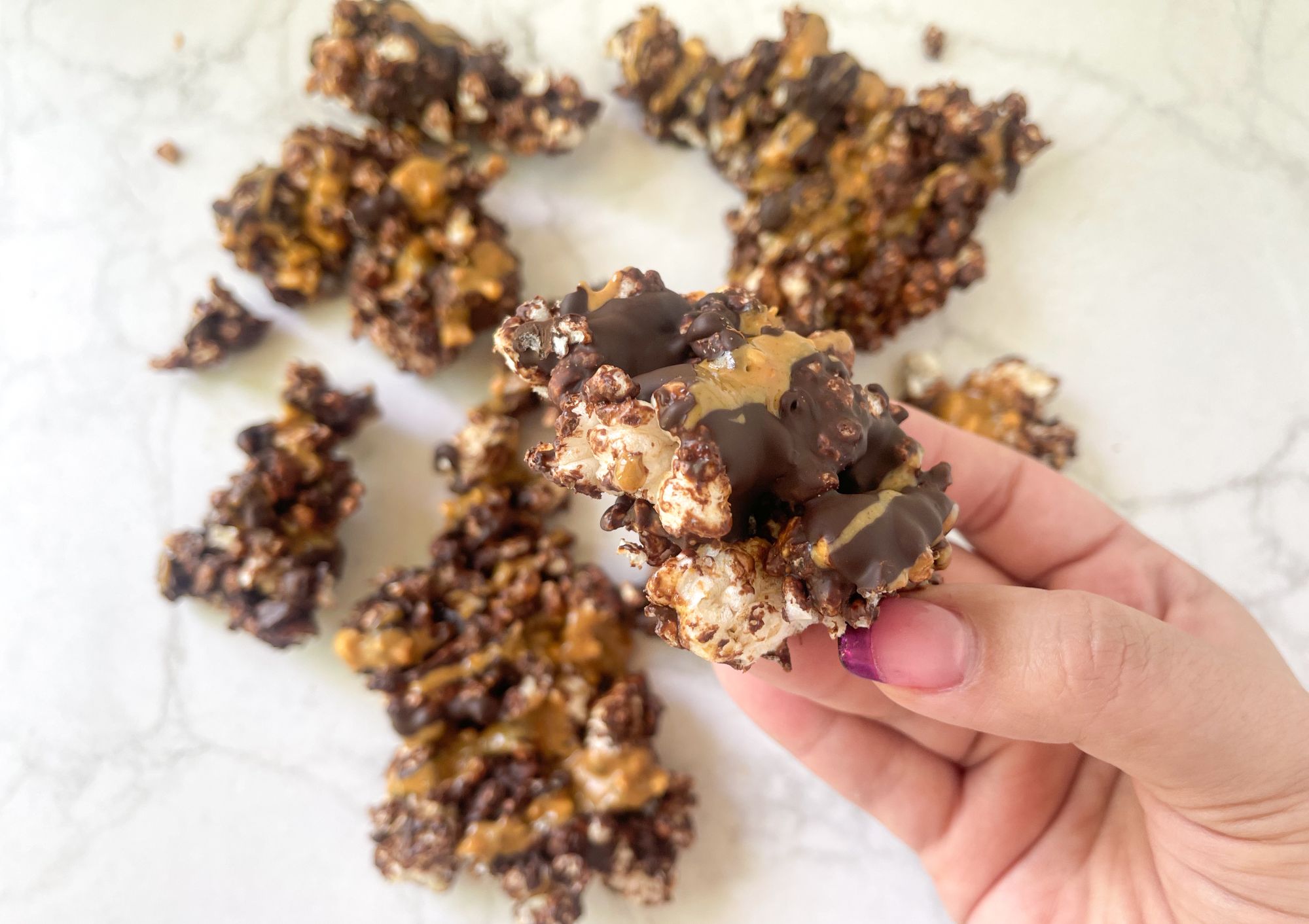 peanut butter chocolate rice cake