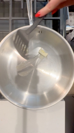 Bring a pan to medium heat and add butter