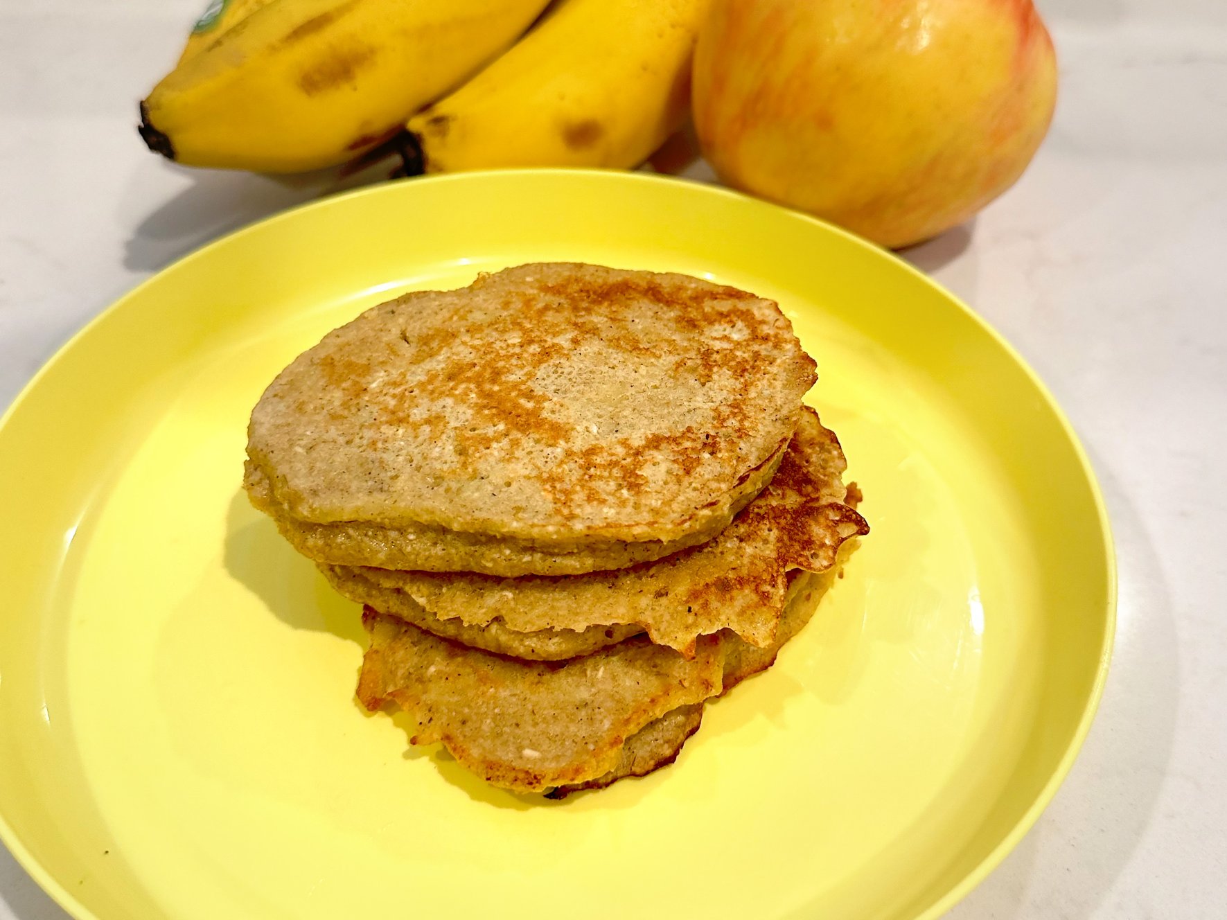 Toddler-Friendly Apple & Banana Pancakes