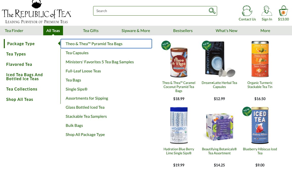 The Republic of Tea website