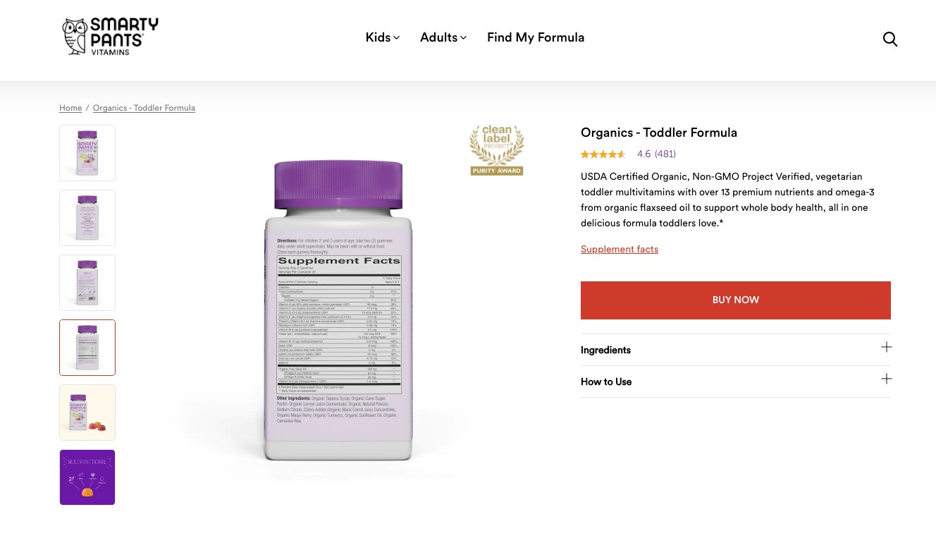 Organics - Toddler Formula
