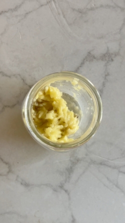 mashed banana in jar