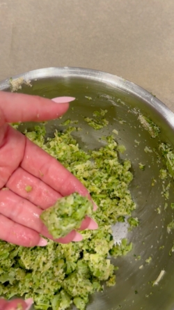 forming mixture into tots