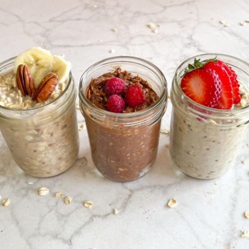 banana bread overnight oats vegan breakfast