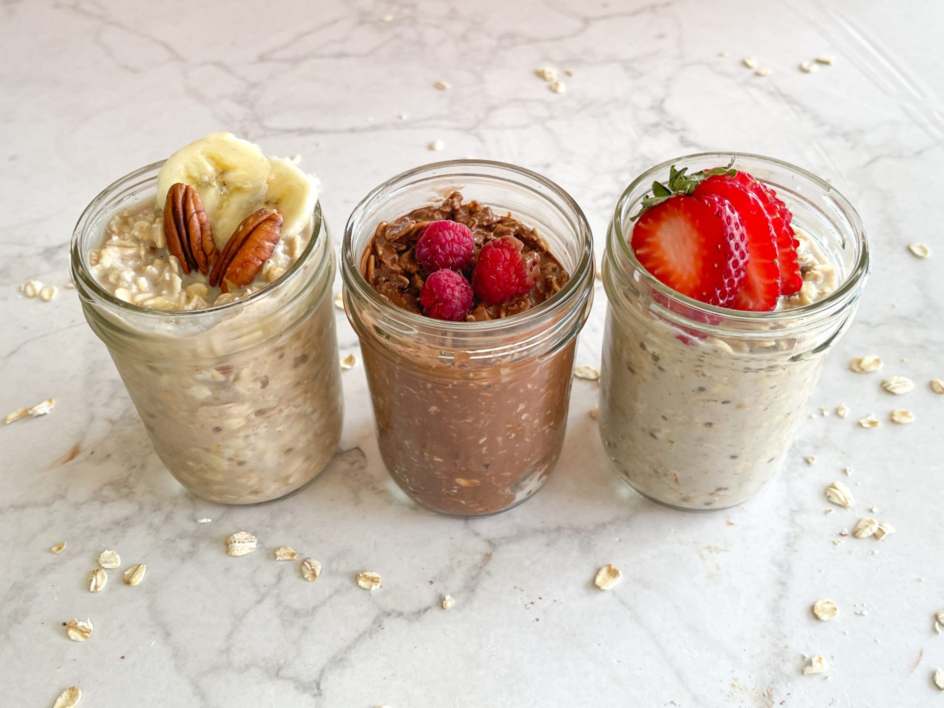 banana bread overnight oats vegan breakfast