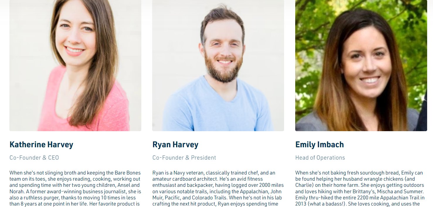 bios for bare bones employees