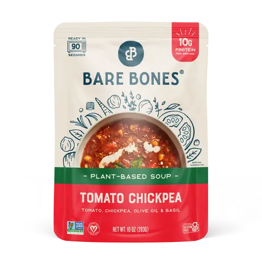Bare Bones Plant-Based Soup: Tomato Chickpea