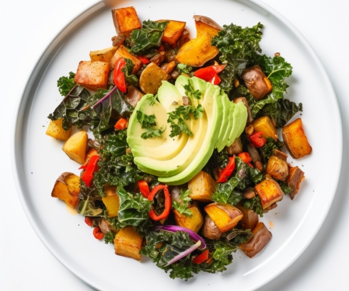 sweet potato and kale breakfast hash