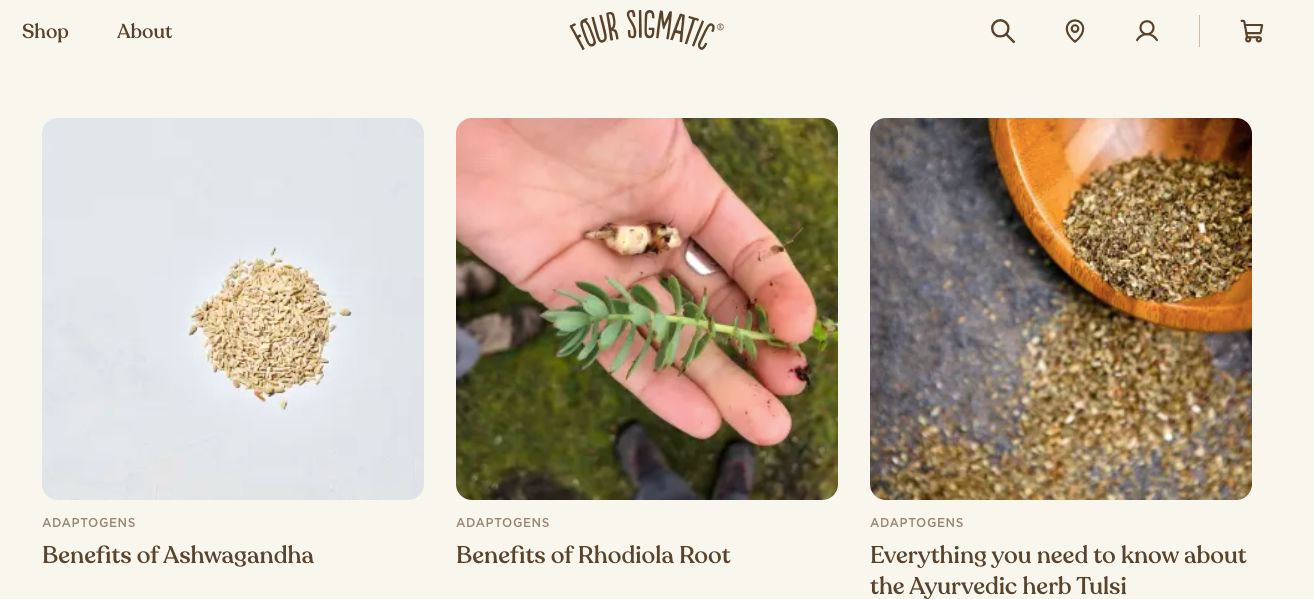 Four Sigmatic Website Experience