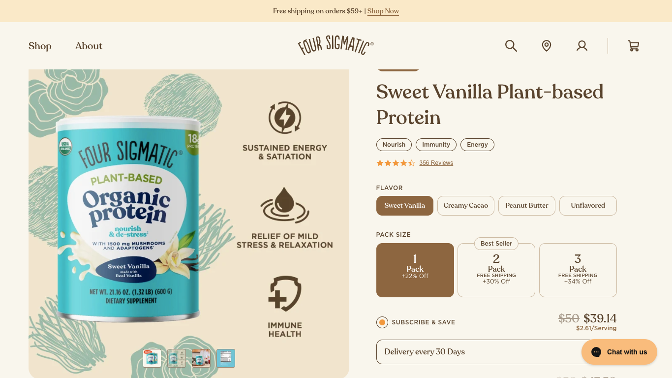 Four Sigmatic Website Experience