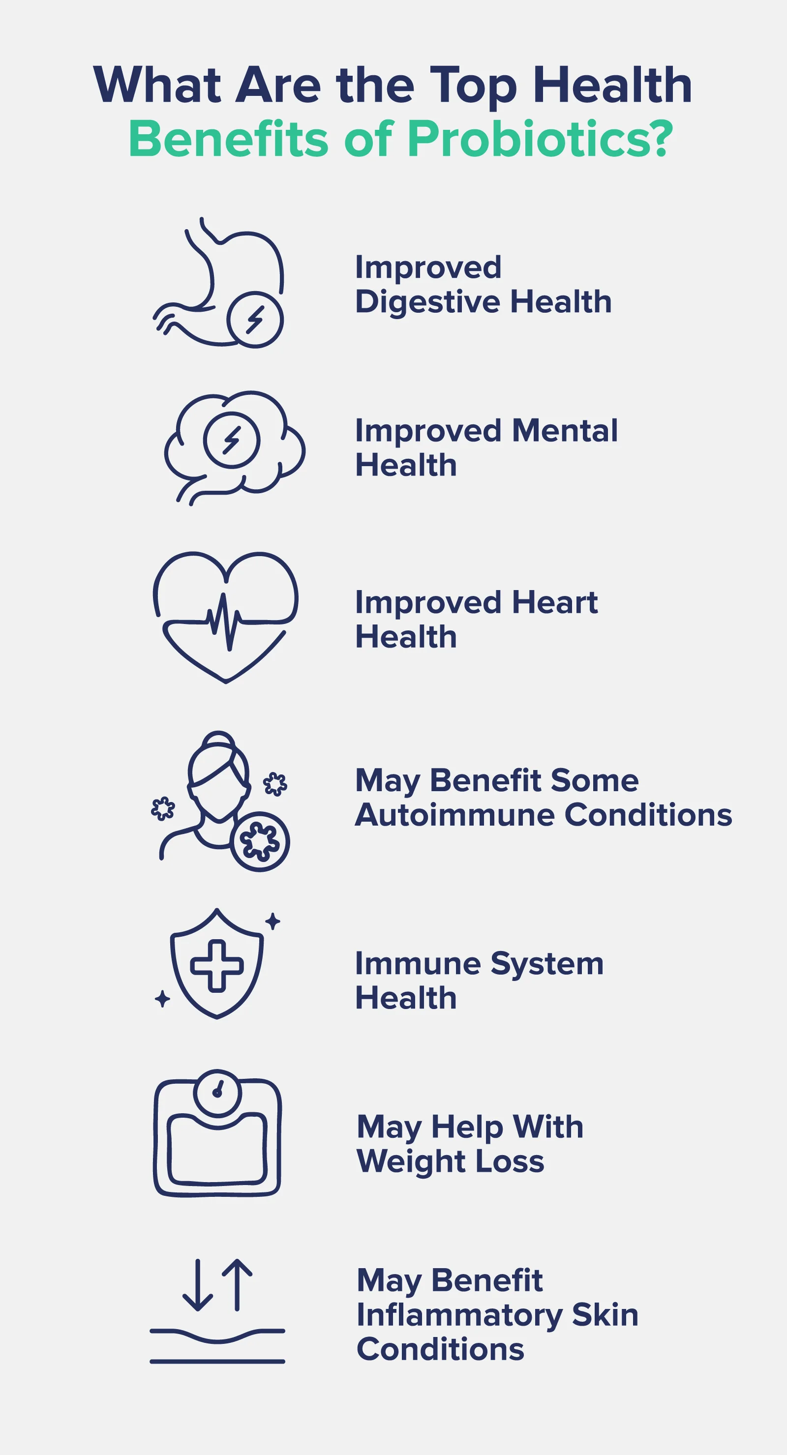 What are the top health benefits of probiotics?