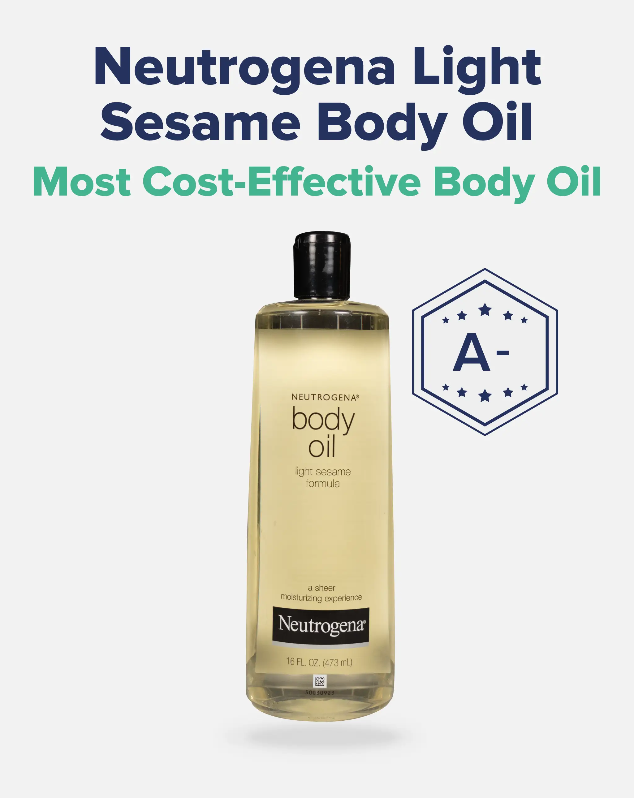 Most Cost-Effective Body Oil: Neutrogena Light Sesame Body Oil (A-)