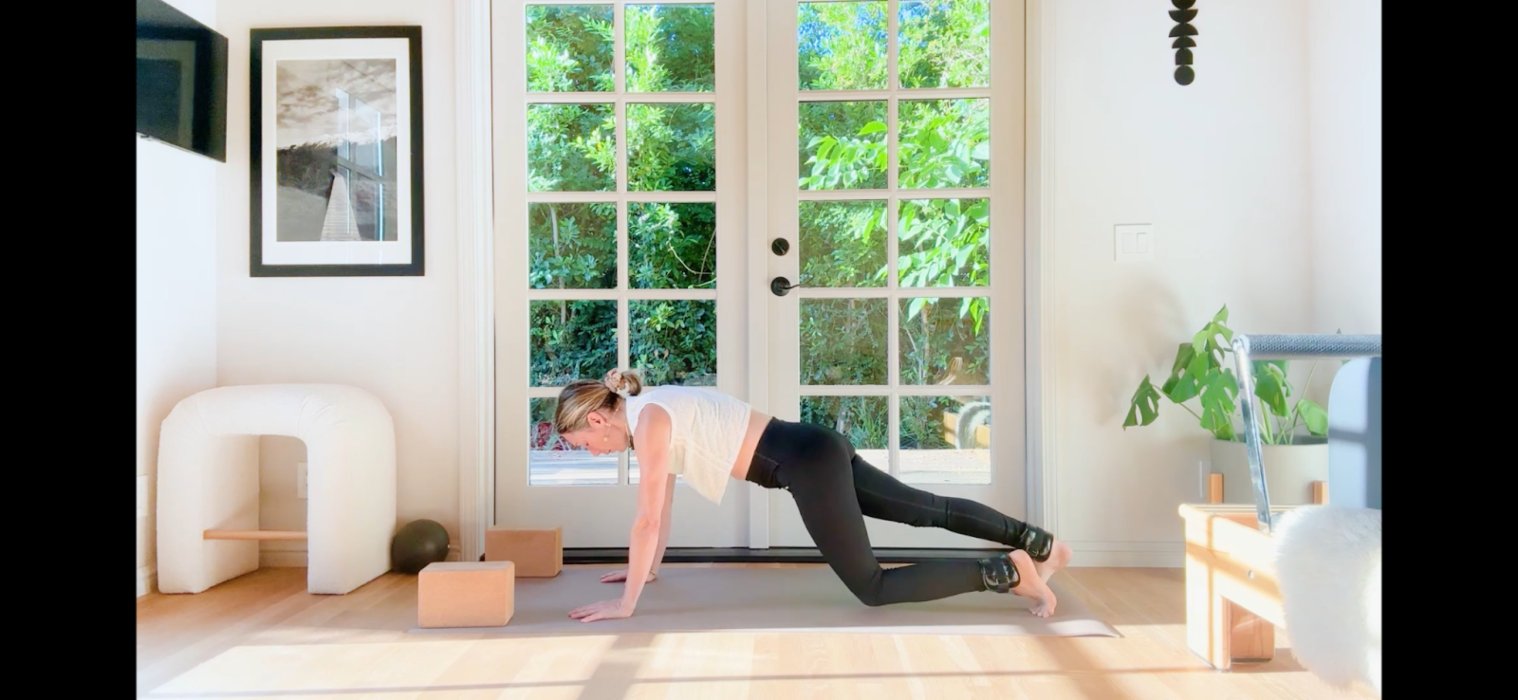 Screenshot of a Glo yoga app class video. 