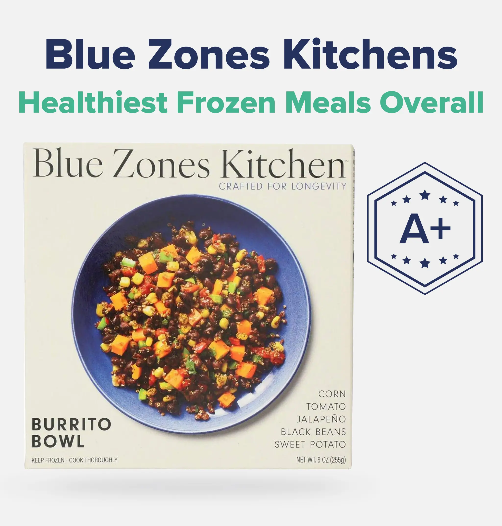 Blue Zones Kitchens, Healthiest frozen meals overall, grade A+
