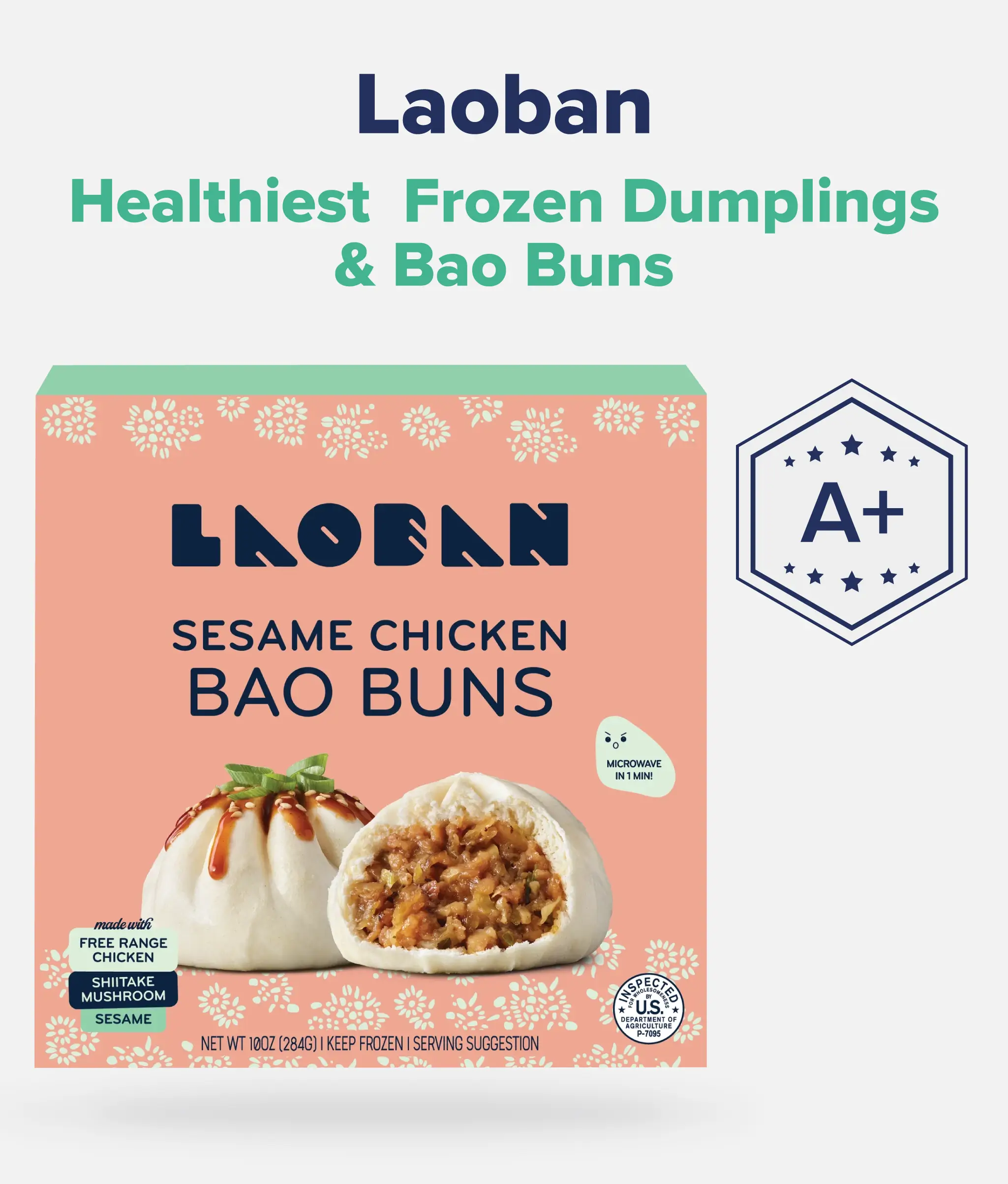 Laoban, Healthiest Frozen Dumplings & Bao Buns, Grade A+